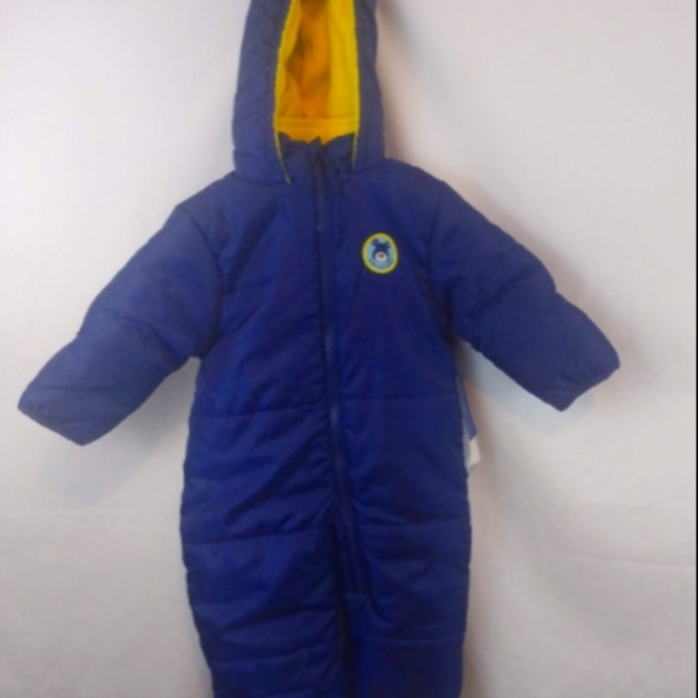 Baby Extreme Navy/Yellow Quilted SnowSuit